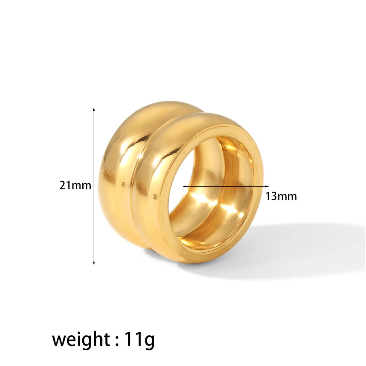 Vintage Double Layer Gold Plated Rings