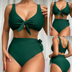 Chic Confidence: Solid Swimsuit Set - 2023 Collection