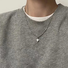 Simple Trendy Star Hollow Choker Necklace for Unisex
